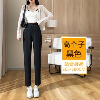 西装裤春夏九分高腰显瘦直筒工装烟管裤休闲职业八分小脚裤