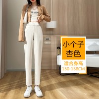 西装裤春夏九分高腰显瘦直筒工装烟管裤休闲职业八分小脚裤