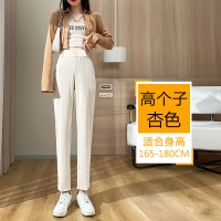 西装裤春夏九分高腰显瘦直筒工装烟管裤休闲职业八分小脚裤
