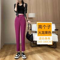 西装裤春夏九分高腰显瘦直筒工装烟管裤休闲职业八分小脚裤