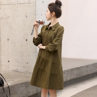 2024年春季时尚潮流碎花拼接小众连衣裙