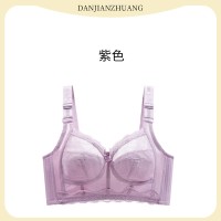 新款超薄蕾丝内衣女大胸显小无钢圈聚拢收副乳防下垂调整型文胸罩