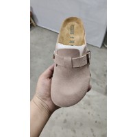 秋冬季加绒包头拖软木底勃肯鞋Teddy系列时尚外穿博肯毛毛鞋女款