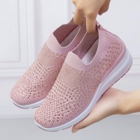 休闲运动鞋女2024春秋季新款内增高女鞋厚底外贸鞋透气网面鞋子女