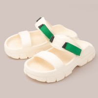 夏季双带情侣百搭拖鞋eva防臭厚底撞色凉拖鞋女防滑软底增高拖鞋