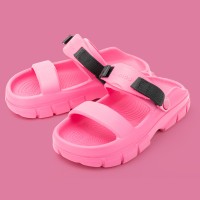 夏季双带情侣百搭拖鞋eva防臭厚底撞色凉拖鞋女防滑软底增高拖鞋