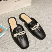 2024韩版时尚半拖鞋女夏外穿包头网红懒人单鞋百搭一脚蹬女拖鞋夏