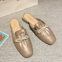 2024韩版时尚半拖鞋女夏外穿包头网红懒人单鞋百搭一脚蹬女拖鞋夏