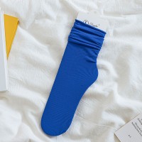 女中筒jk袜堆堆袜春夏季薄款天鹅绒纯色冰丝袜新品
