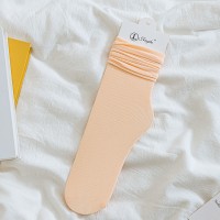 女中筒jk袜堆堆袜春夏季薄款天鹅绒纯色冰丝袜新品
