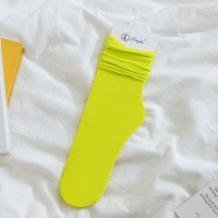 女中筒jk袜堆堆袜春夏季薄款天鹅绒纯色冰丝袜新品