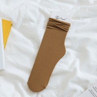女中筒jk袜堆堆袜春夏季薄款天鹅绒纯色冰丝袜新品