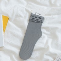 女中筒jk袜堆堆袜春夏季薄款天鹅绒纯色冰丝袜新品
