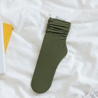女中筒jk袜堆堆袜春夏季薄款天鹅绒纯色冰丝袜新品