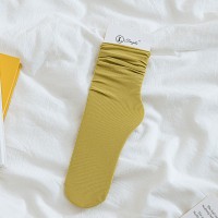 女中筒jk袜堆堆袜春夏季薄款天鹅绒纯色冰丝袜新品