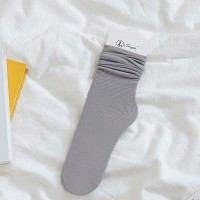 女中筒jk袜堆堆袜春夏季薄款天鹅绒纯色冰丝袜新品