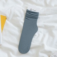 女中筒jk袜堆堆袜春夏季薄款天鹅绒纯色冰丝袜新品