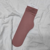 女中筒jk袜堆堆袜春夏季薄款天鹅绒纯色冰丝袜新品