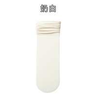 袜子女中筒袜春夏款棉袜纯色长筒JK百搭显瘦直筒堆堆袜诸暨