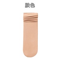 袜子女中筒袜春夏款棉袜纯色长筒JK百搭显瘦直筒堆堆袜诸暨