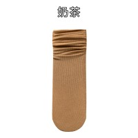 袜子女中筒袜春夏款棉袜纯色长筒JK百搭显瘦直筒堆堆袜诸暨