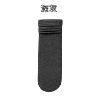 袜子女中筒袜春夏款棉袜纯色长筒JK百搭显瘦直筒堆堆袜诸暨