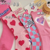 袜子女韩版春夏长筒棉中筒外穿网红百搭街头ins潮美式复古高筒袜