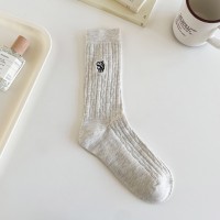 袜子秋季女ins潮美拉德麻花中筒袜棉袜秋冬诸暨堆堆袜