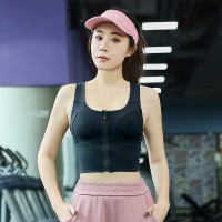 大码背心式防震运动文胸女夏胖MM健身房聚拢跑步美背拉链瑜伽内衣