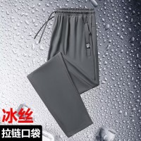 2024款夏季薄款冰丝裤美式日常休闲潮流运动长裤