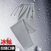2024款夏季薄款冰丝裤美式日常休闲潮流运动长裤