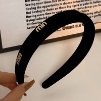 黑色丝绒发箍女款小香风复古宽边压发头箍秋冬网红高颅顶发卡头饰