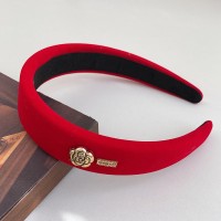 黑色丝绒发箍女款小香风复古宽边压发头箍秋冬网红高颅顶发卡头饰
