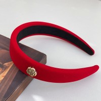 黑色丝绒发箍女款小香风复古宽边压发头箍秋冬网红高颅顶发卡头饰