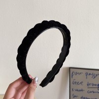 黑色丝绒发箍女款小香风复古宽边压发头箍秋冬网红高颅顶发卡头饰