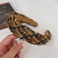 黑色丝绒发箍女款小香风复古宽边压发头箍秋冬网红高颅顶发卡头饰