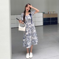 现货浙宝012连衣裙印花可盐可甜中长裙2024夏季新款Y