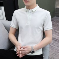 夏季男士短袖T恤全棉薄款商务翻领男装polo衫男款