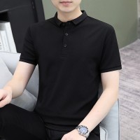 夏季男士短袖T恤全棉薄款商务翻领男装polo衫男款