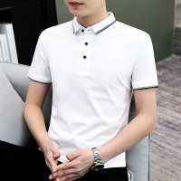 夏季男士短袖T恤全棉薄款商务翻领男装polo衫男款