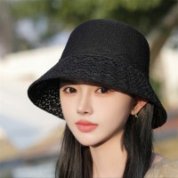 新款冰丝渔夫帽女韩版潮百搭遮阳夏季薄款透气遮脸防晒帽太阳帽子