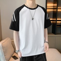 短袖t恤男士新款夏季纯棉休闲潮流上衣宽松潮流短袖T恤