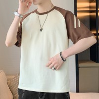 短袖t恤男士新款夏季纯棉休闲潮流上衣宽松潮流短袖T恤