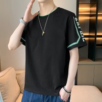 大码短袖t恤男士新款夏季纯棉休闲潮流上衣宽松潮流短袖T恤