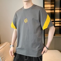 大码短袖t恤男士新款夏季纯棉休闲潮流上衣宽松潮流短袖T恤