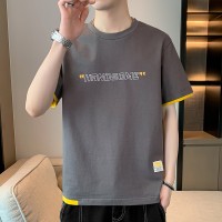 夏季纯棉短袖T恤加肥大码T恤胖子男装宽松薄款上衣