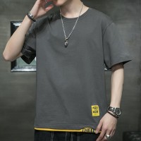 短袖T恤男夏季新款韩版T恤男士圆领简约宽松男装上衣