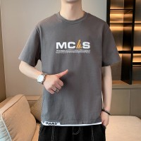 男士短袖T恤新款休闲夏季潮牌简约体恤夏装学生潮流宽松T恤