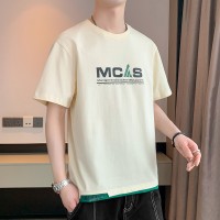 男士短袖T恤新款休闲夏季潮牌简约体恤夏装学生潮流宽松T恤