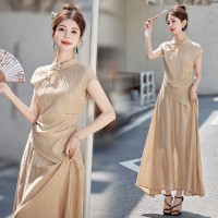 2024夏季新款飘逸两件套气质新中式两件套女装长裙套装